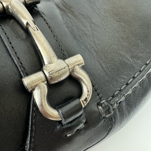 Salvatore Ferragamo \'Parigi\' Mens Driver Black Leather Loafers Size 12
